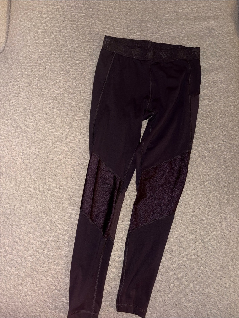adidas Purple High-Waist Performance Leggings